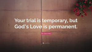 God's Love Is Permanent Quote Wallpaper