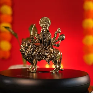 Goddess Durgaon Lion Statue Wallpaper
