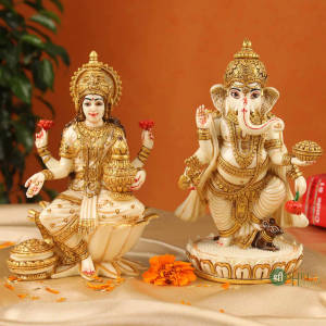 Goddess Lakshmi And Lord Ganesh Wallpaper