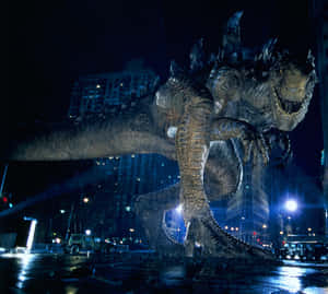 Godzilla 1998 Rampaging Through The City Wallpaper