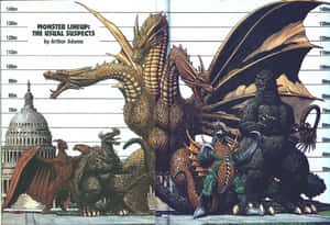 Godzilla 1998 Standing Tall Amid A Fierce City Showdown Wallpaper