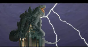 Godzilla 1998 Wreaking Havoc In The City Wallpaper