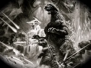 Godzilla 4k Black And White Wallpaper
