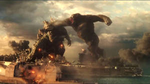 Godzilla Vs Kong: Giant Monsters Fight For Supremacy Wallpaper