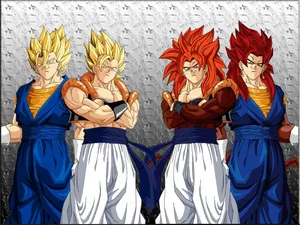 Gogeta And Vegito, Two Powerful Fighters In The Anime World Wallpaper