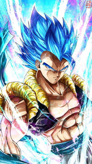 Gogeta Blue - A Daring Duel Between The Two Powerful Forms Of Gogeta In Dragon Ball Gt And Dragon Ball Z Wallpaper