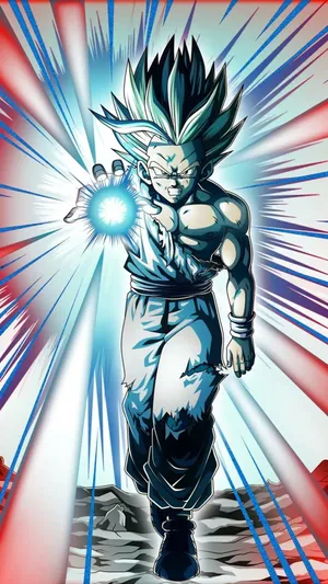 Gohan Iphone Blue Energy Ball Wallpaper