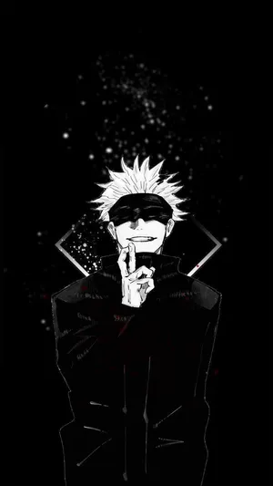 Gojo Black Jujutsu Kaisen Iphone Wallpaper