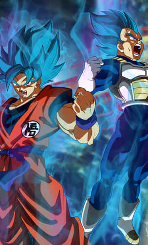 Goku And Vegeta Dragon Ball Z Blue Aura Wallpaper