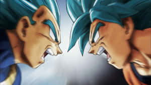 Goku And Vegeta Dragon Ball Z Face To Face Wallpaper