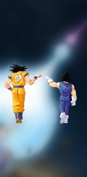 Goku And Vegeta, The Iconic And Powerful Saiyan Duo Wallpaper