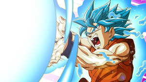 Goku Powering Up A Kamehameha! Wallpaper