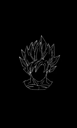 Goku Stencil Illustration 8k Phone Wallpaper