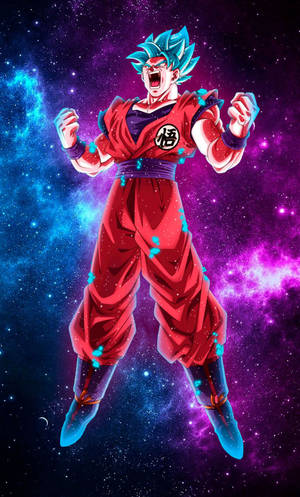 Goku Transforming Into Super Saiyan Blue Wallpaper