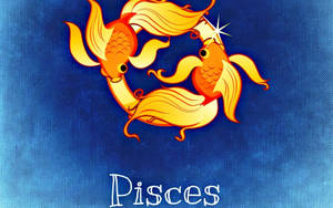Gold Fish Pisces Symbol Wallpaper