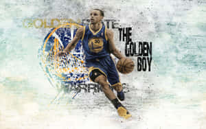 Golden Boy Warriors Basketball Artwork Wallpaper