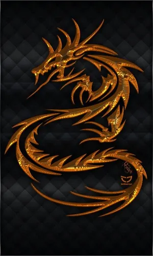 Golden Dragon Symbol Wallpaper
