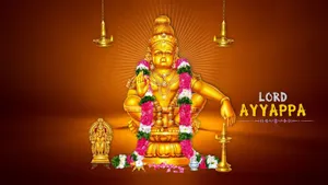 Golden Lord Ayyappan Wallpaper