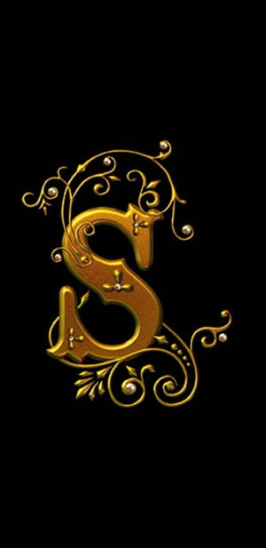 Golden S Alphabet Wallpaper