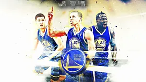 Golden State Warriors Trio Artwork Wallpaper