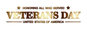 Golden Veterans Day Greeting Wallpaper