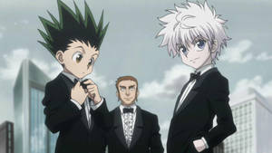 Gon And Killua Black Suits Wallpaper