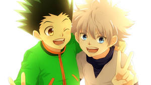 Gon And Killua Hugging Wallpaper