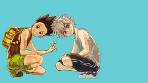 Gon And Killua In Blue Wallpaper