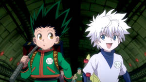 Gon And Killua In Tunnel Wallpaper