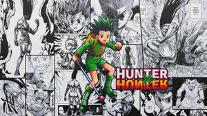 Gon Freecss Manga Panels Collage Wallpaper