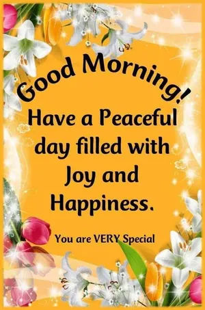 Good Morning Have A Peaceful Day Filled With Joy And Happiness Wallpaper