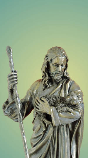 Good Shepherd Statue Jesus 4k Iphone Wallpaper