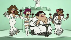 Good Vibes Female Characters In White Wallpaper