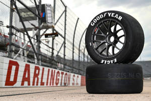 Goodyear Tires Showcasing At The Darlington Raceway Wallpaper