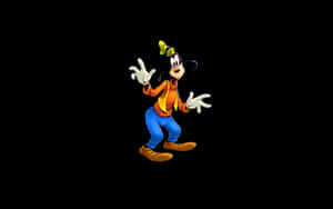 Goofy Black Background Disney Wallpaper Wallpaper