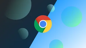 Google Chrome Blue Circles Pattern Wallpaper