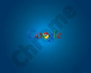 Google Chrome In Blue Shade Wallpaper