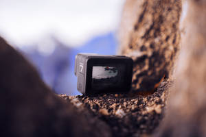 Gopro On A Rocky Edge Wallpaper