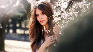 Gorgeous Girl Enjoying A Sunny Day Wallpaper