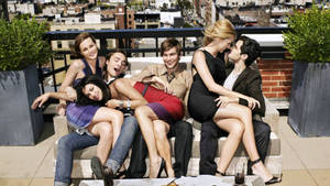 Gossip Girl In Rooftop Wallpaper