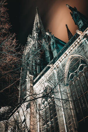 Gothic Architecture As Viewed From Below Wallpaper