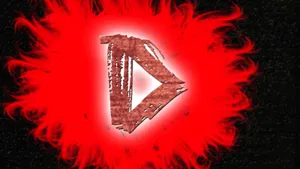 Gothic Monogram In Blood Splatter Wallpaper