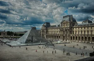 Gothic Style Louvre Museum Wallpaper