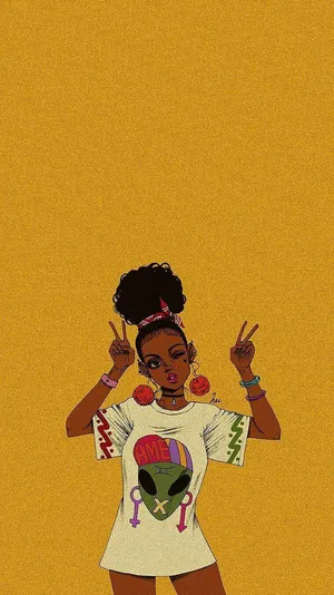Grainy Black Girl Magic Wallpaper