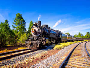Grand Canyon Railway Steam Train Departure Wallpaper
