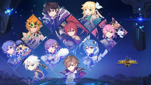 Grand Chase Characters Diamond Tiles Wallpaper