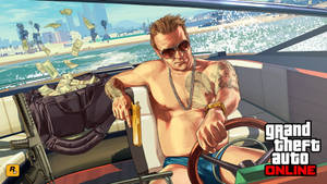 Grand Theft Auto Online On Boat Wallpaper