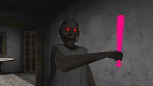 Granny With Pink Bat Wallpaper