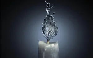 Graphic Design Candle With Water Wallpaper
