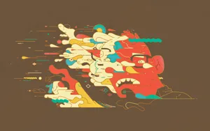 Graphic Design Colorful Abstract Portrait Wallpaper